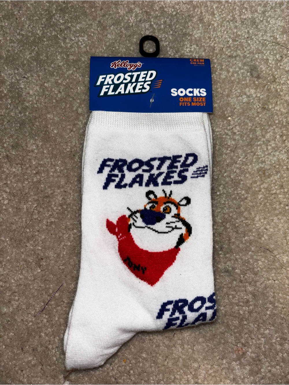 Frosted Flakes Tony Crew Socks - White